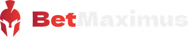 Betmaximus in red and white letters logo
